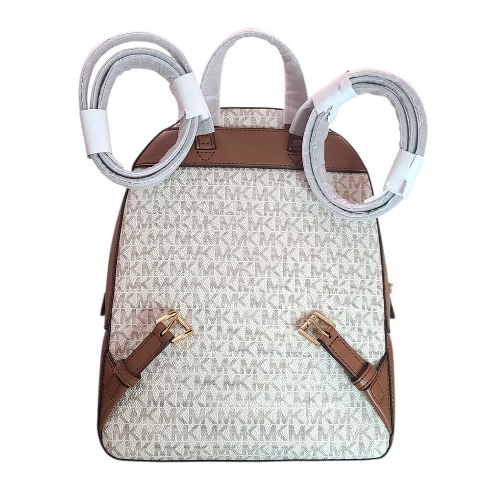 NWT Michael Kors Jaycee Medium Logo Backpack In VANILLA - Picture 4 of 13